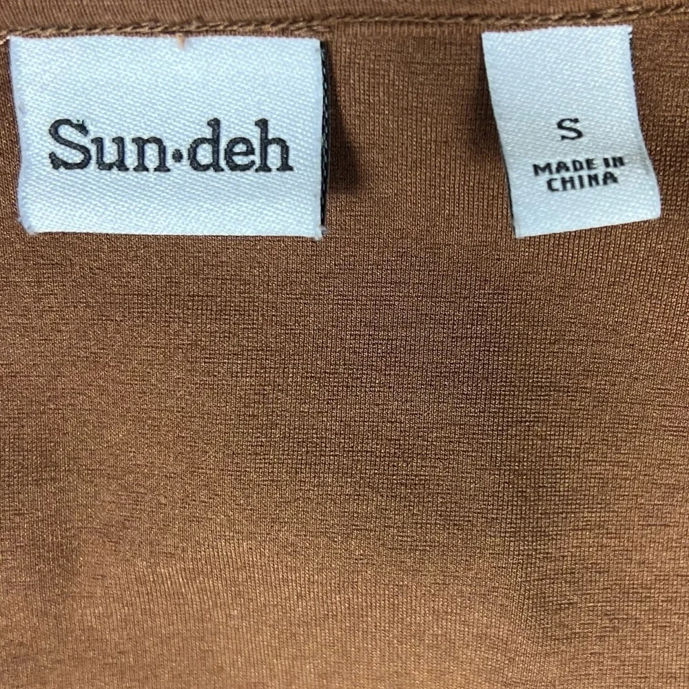 Aritzia Top Womens Small Sun-Deh Sunday Best Brown Far Out Cropped Long Sleeve - Picture 8 of 10